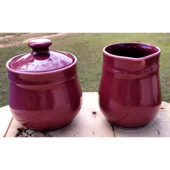 Newcor Regency Williamsburg Creamer & Sugar Bowl Set Japan Red Floral Country - Picture 5 of 16